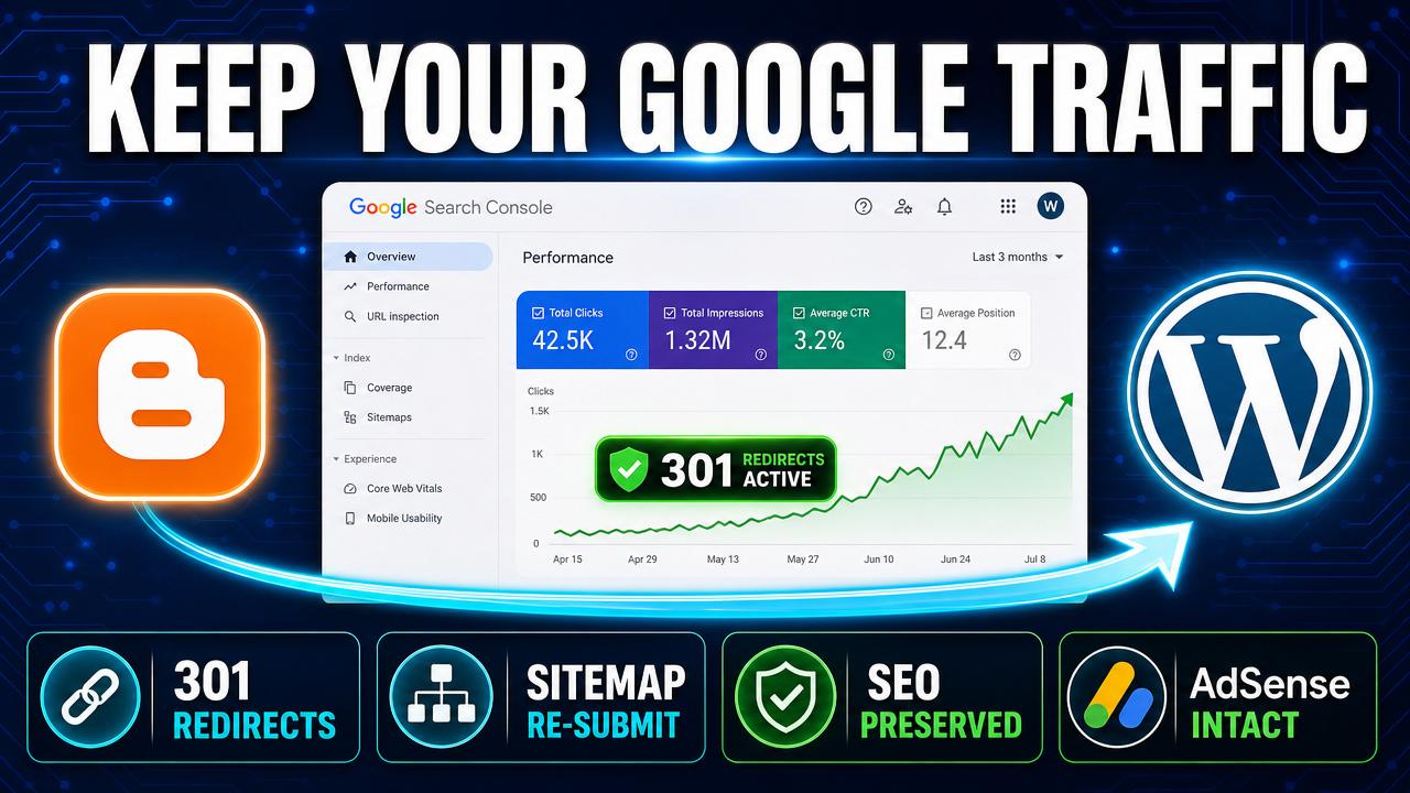 Google Traffic & SEO Preserved — Blogger to WordPress Migration after screenshot (Step 3 of 3) | Malware Remove Expert